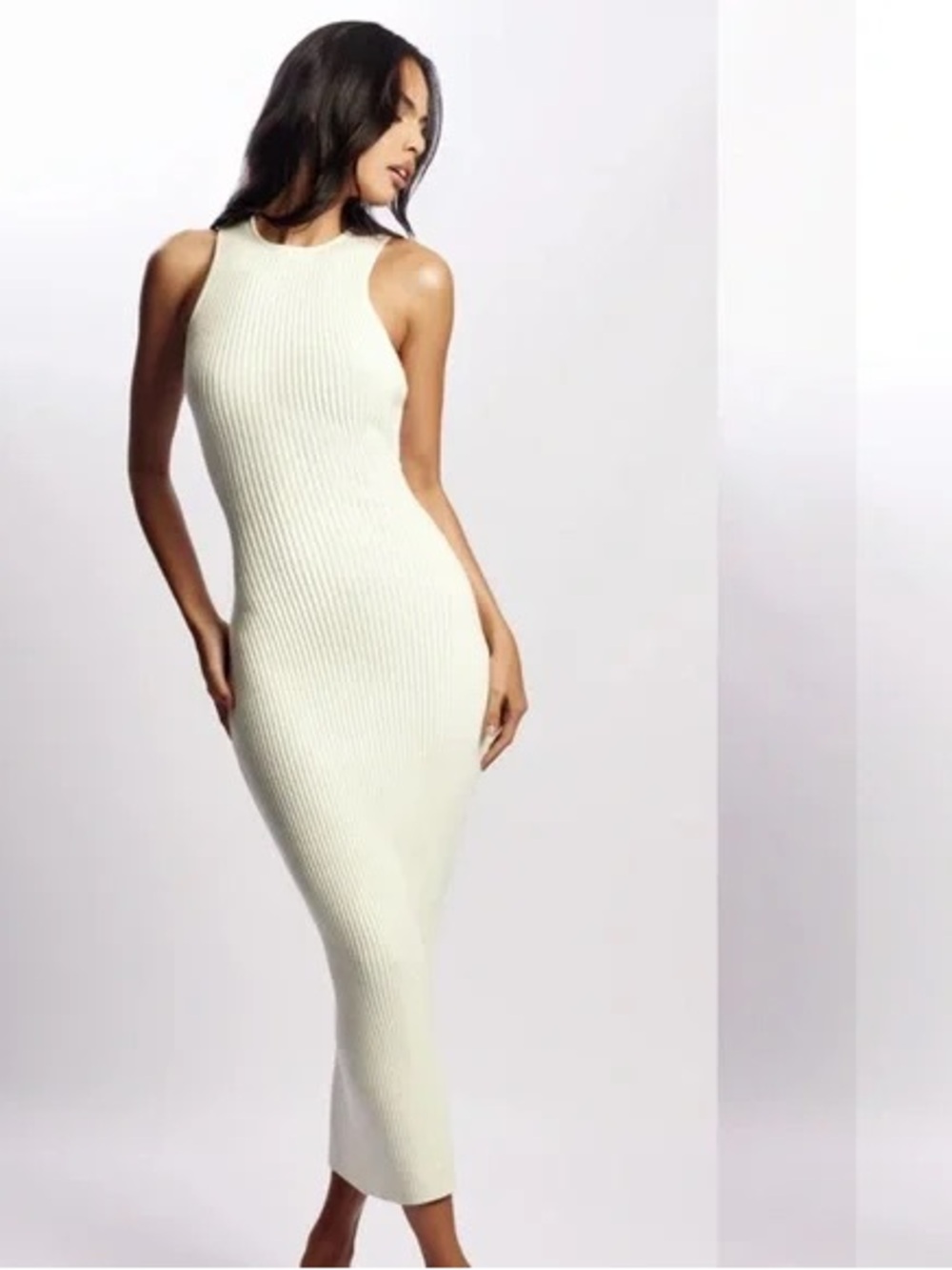 Meshki Sienna Knit Dress - White